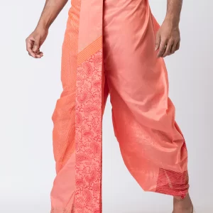 Nakshi Dupion Floral Pattern Dhoti - Image 3