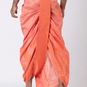 Handblock Print Dupion Dhoti For Men - Image 3