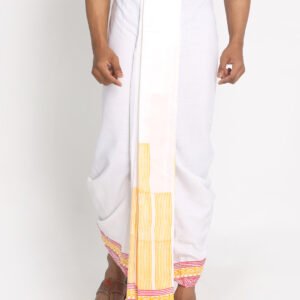 Nakshi Handblock Printed Dhoti For Men - Image 1