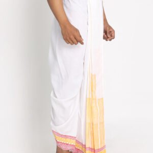 Nakshi Handblock Printed Dhoti For Men - Image 2