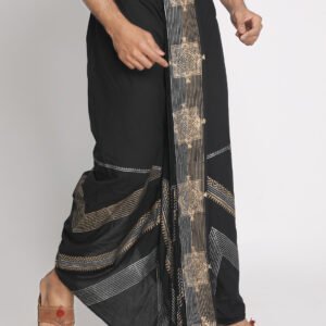 Nakshi Handblock Printed Dhoti For Men - Image 2