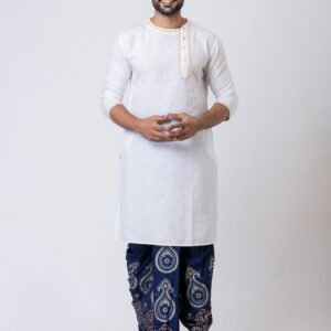 Nakshi Handblock Printed Dhoti For Men - Image 6