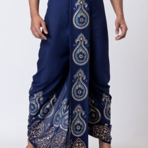 Nakshi Handblock Printed Dhoti For Men - Image 3